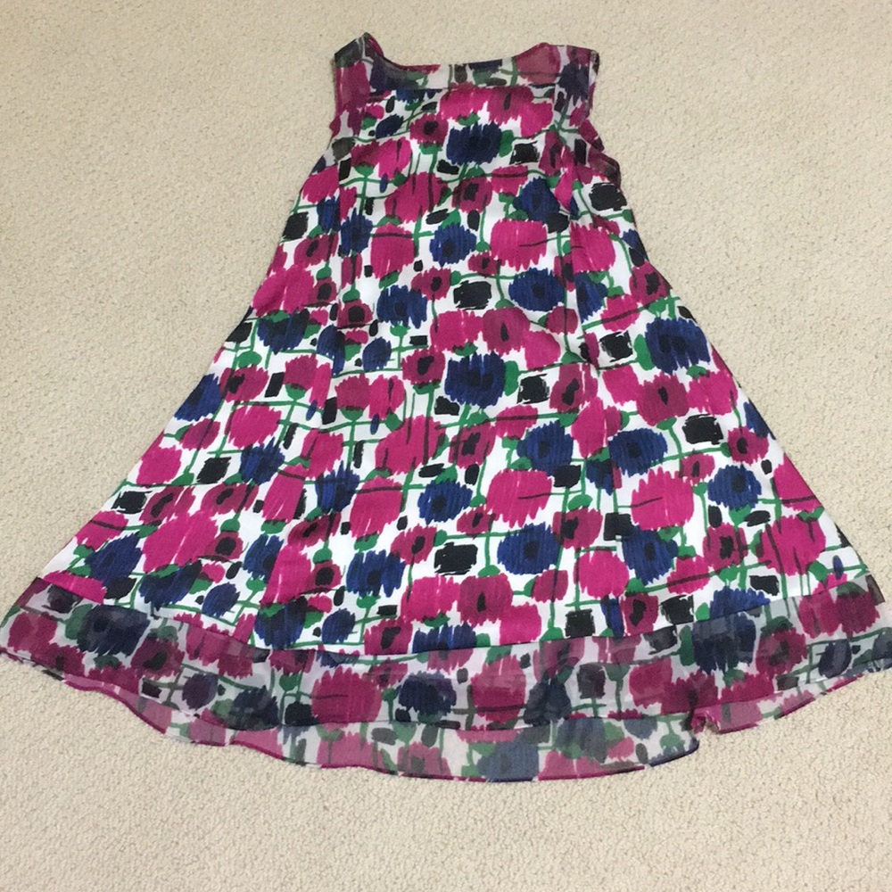 Worn Zara abstract floral print dress in size S